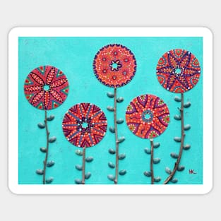 Mandala CD Flowers by Harriette Knight Sticker